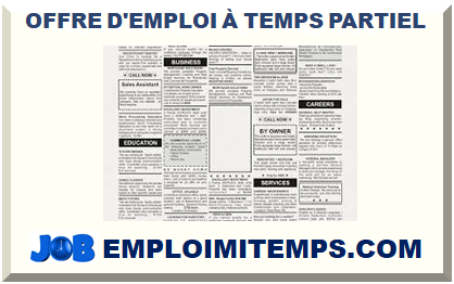 OFFRE D'EMPLOI À TEMPS PARTIEL